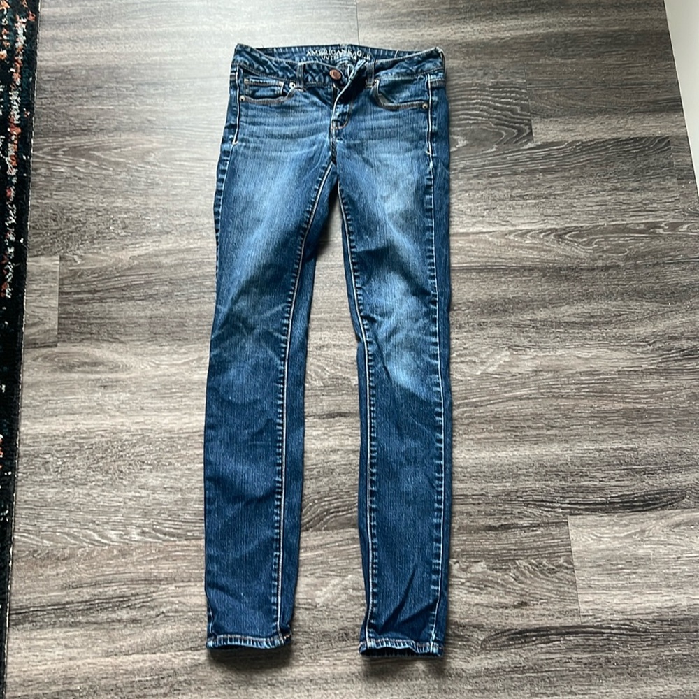 American Eagle Dark Navy Denim Skinny Jeans